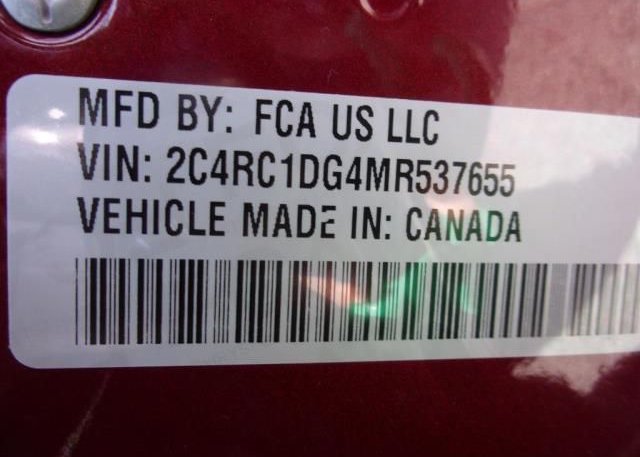 2021 CHRYSLER VOYAGER(VIN: 2C4RC1DG4MR537655
