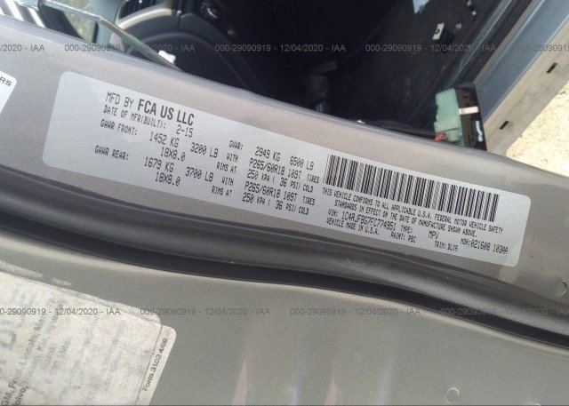 1C4RJFBG7FC774951 2015 JEEP GRAND CHEROKEE
