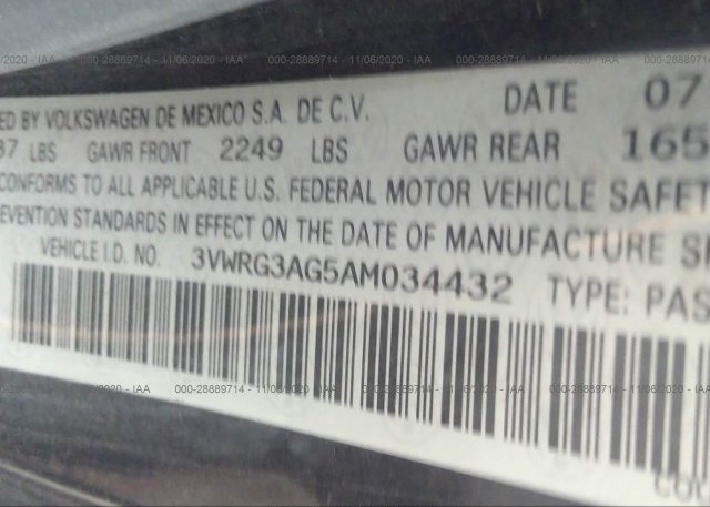 3VWRG3AG5AM034432 2010 VOLKSWAGEN NEW BEETLE COUPE