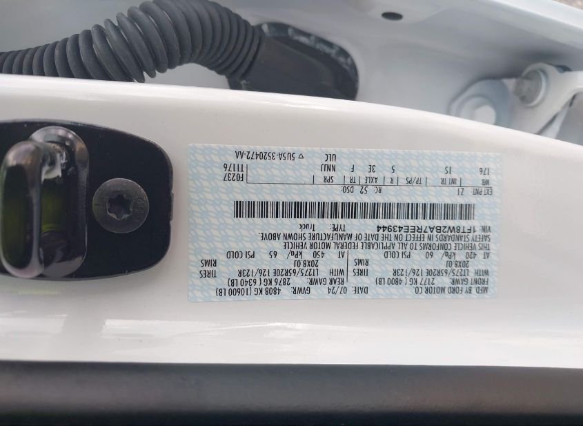 2024 FORD F-250 XL(VIN: 1FT8W2BA7REE43944