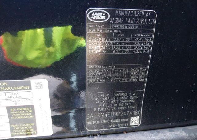 2023 LAND ROVER DISCOVERY(VIN: SALRM4EU9P2474180