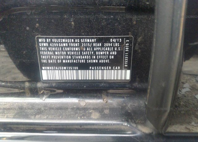 WVWHD7AJ5DW135100 2013 VOLKSWAGEN GTI