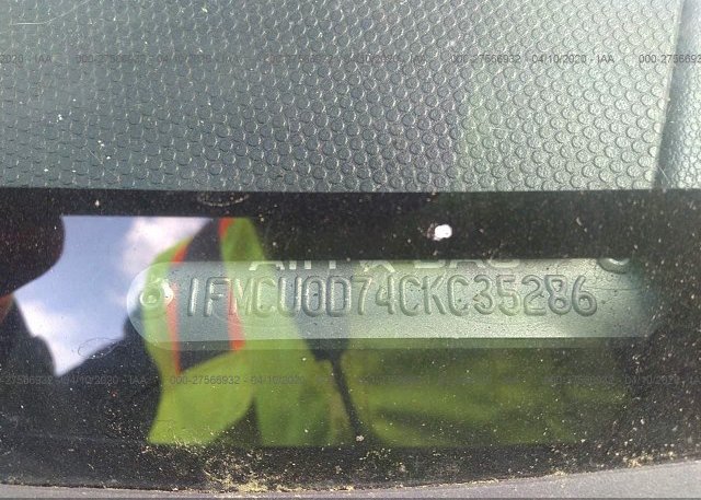 1FMCU0D74CKC35286 2012 FORD ESCAPE