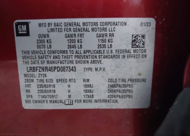 2023 BUICK ENVISION ESSENCE FWD(VIN: LRBFZNR46PD087343