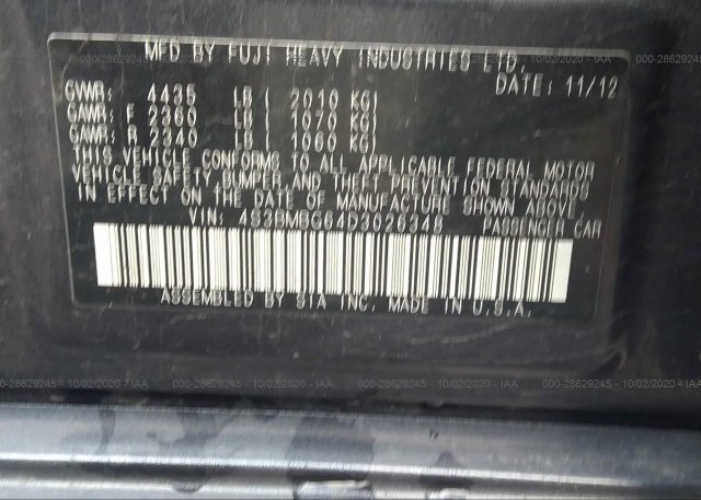 4S3BMBG64D3026348 2013 SUBARU LEGACY