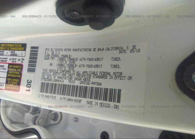3TMDZ5BN1JM046416 2018 TOYOTA TACOMA