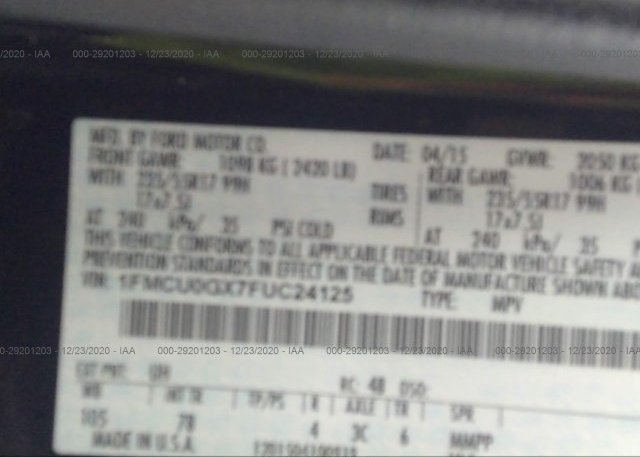 1FMCU0GX7FUC24125 2015 FORD ESCAPE