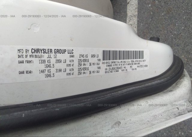 2C4JRGAG1DR504972 2013 RAM CARGO VAN