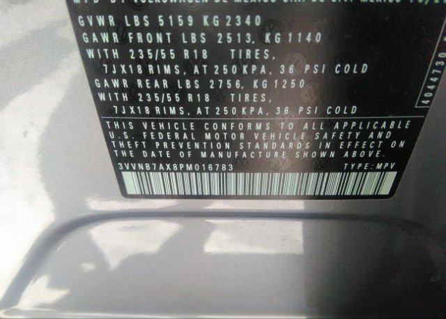 2023 VOLKSWAGEN TIGUAN(VIN: 3VVNB7AX8PM016783