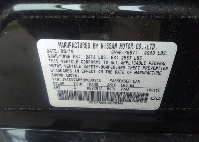 JN1CV7AR5HM680344 2017 INFINITI Q50