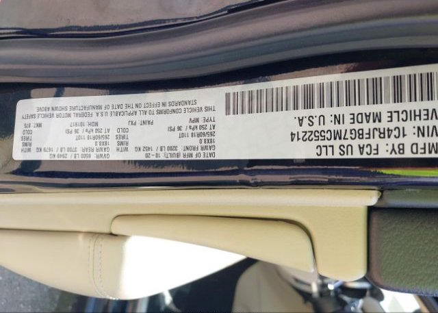 2021 JEEP GRAND CHEROKEE(VIN: 1C4RJFBG7MC552214
