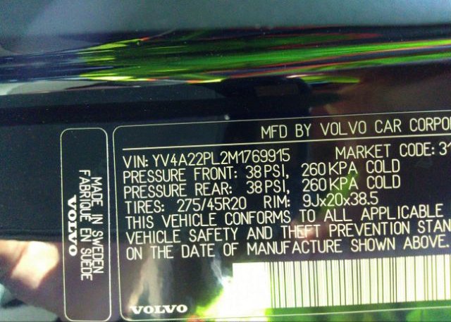 2021 VOLVO XC90(VIN: YV4A22PL2M1769915