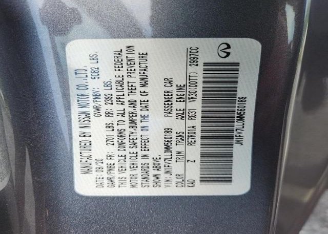 2021 INFINITI Q60(VIN: JN1FV7LL0MM560189