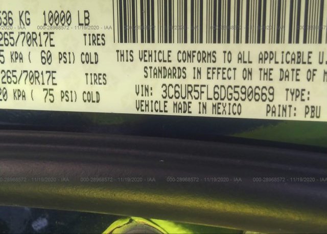 3C6UR5FL6DG590669 2013 RAM 2500