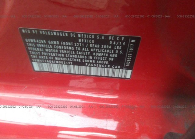3VW4T7AU6FM002132 2015 VOLKSWAGEN GOLF GTI