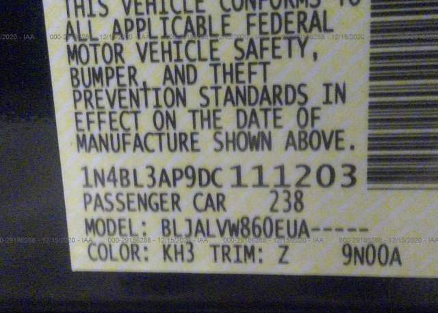 1N4BL3AP9DC111203 2013 NISSAN ALTIMA