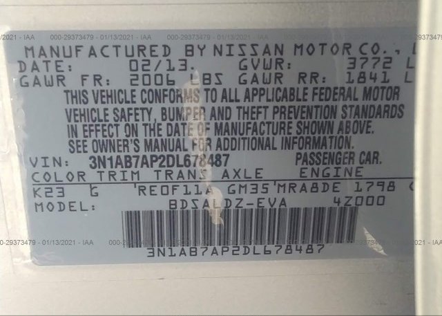 3N1AB7AP2DL678487 2013 NISSAN SENTRA