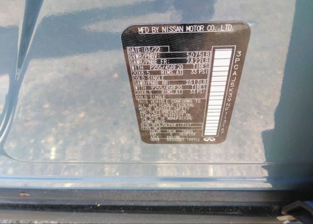 2022 INFINITI QX55(VIN: 3PCAJ5K39NF113167