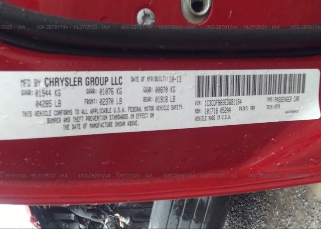 1C3CDFBB3ED681164 2014 DODGE DART