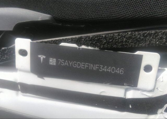 2022 TESLA MODEL Y(VIN: 7SAYGDEF1NF344046