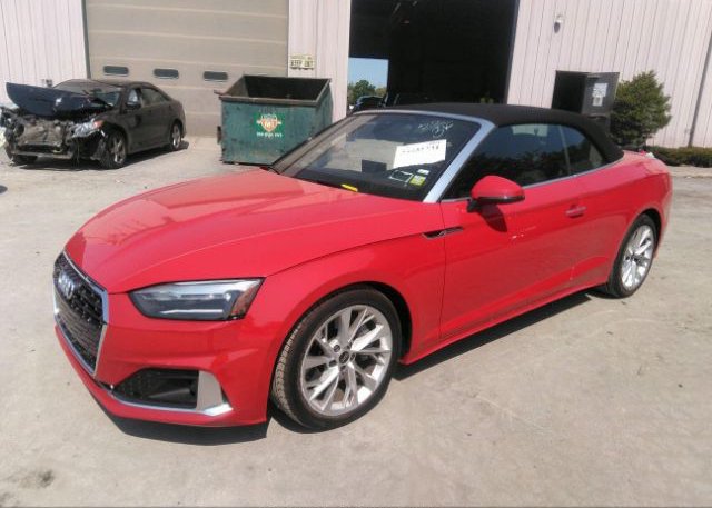 2022 AUDI A5 CABRIOLET VIN: WAU2AGF57NN006032
