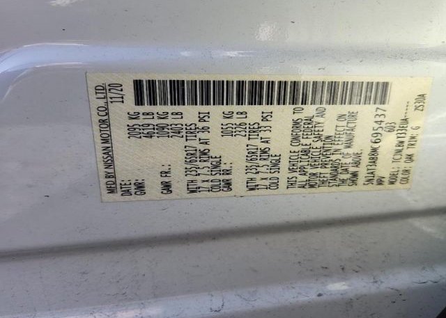 2021 NISSAN ROGUE(VIN: 5N1AT3AB8MC695437