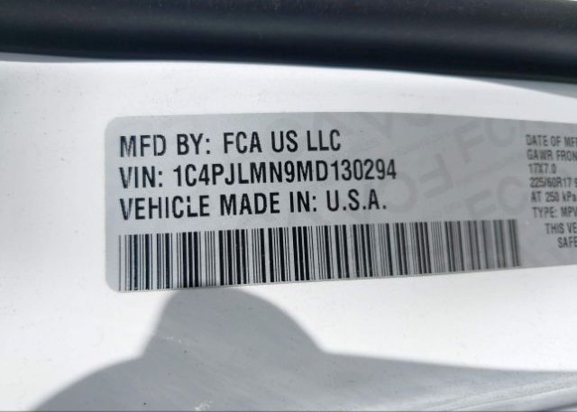 2021 JEEP CHEROKEE(VIN: 1C4PJLMN9MD130294