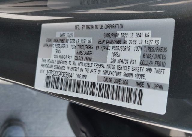 2023 MAZDA CX-9(VIN: JM3TCBCY2P0638141