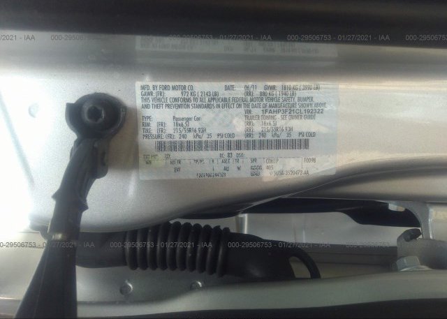1FAHP3F21CL192322 2012 FORD FOCUS