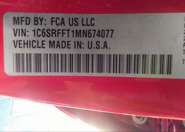 2021 RAM 1500(VIN: 1C6SRFFT1MN674077