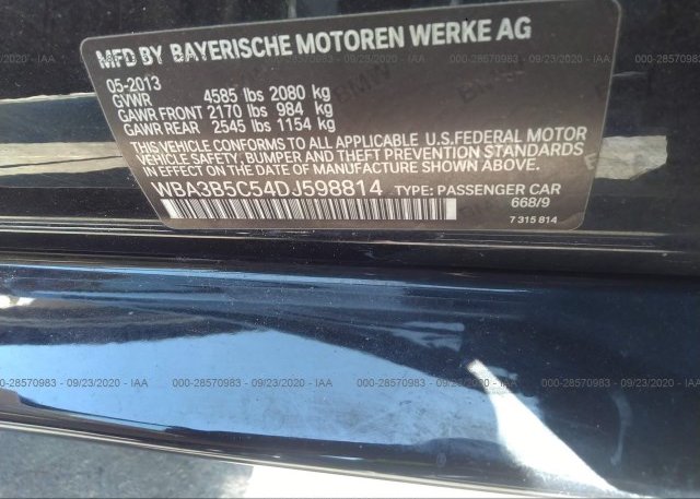 WBA3B5C54DJ598814 2013 BMW 3 SERIES