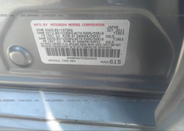 JA4AR4AU7CZ000445 2012 MITSUBISHI OUTLANDER SPORT