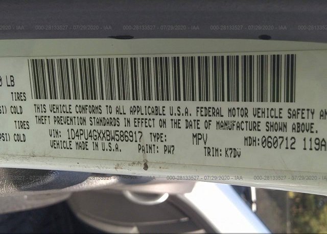 1D4PU4GXXBW586917 2011 DODGE NITRO