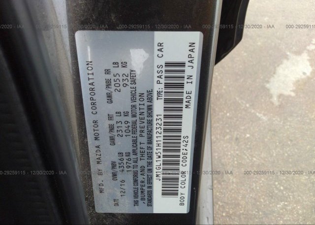 JM1GL1W51H1123231 2017 MAZDA MAZDA6