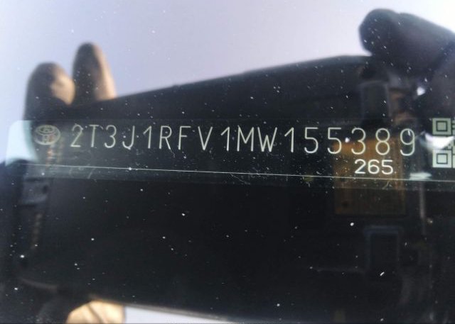 2021 TOYOTA RAV4(VIN: 2T3J1RFV1MW155389
