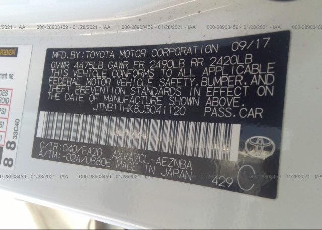 JTNB11HK8J3041120 2018 TOYOTA CAMRY