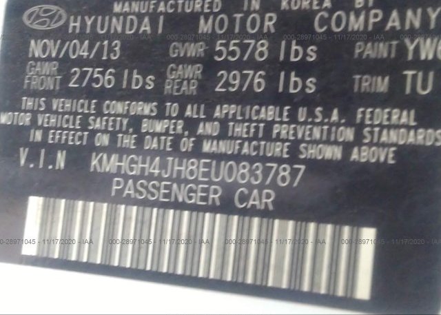 KMHGH4JH8EU083787 2014 HYUNDAI EQUUS