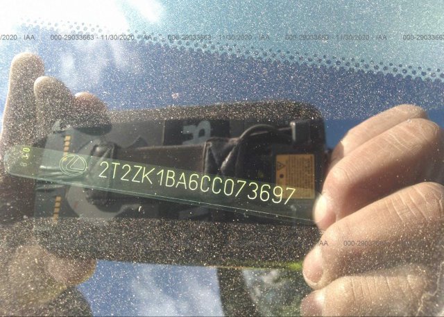 2T2ZK1BA6CC073697 2012 LEXUS RX 350