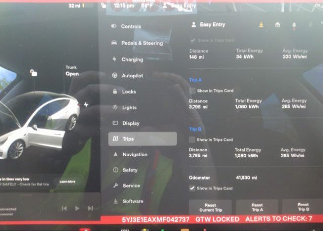 2021 TESLA MODEL 3(VIN: 5YJ3E1EAXMF042737