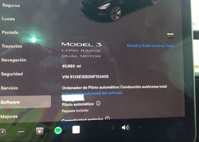 2022 TESLA MODEL 3(VIN: 5YJ3E1EB3NF103405