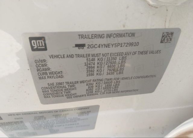 2023 CHEVROLET SILVERADO 2500HD(VIN: 2GC4YNEY5P1729910
