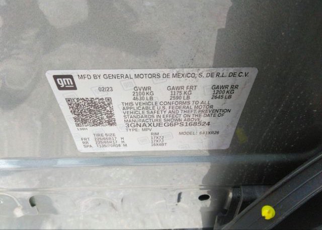 2023 CHEVROLET EQUINOX(VIN: 3GNAXUEG6PS168524