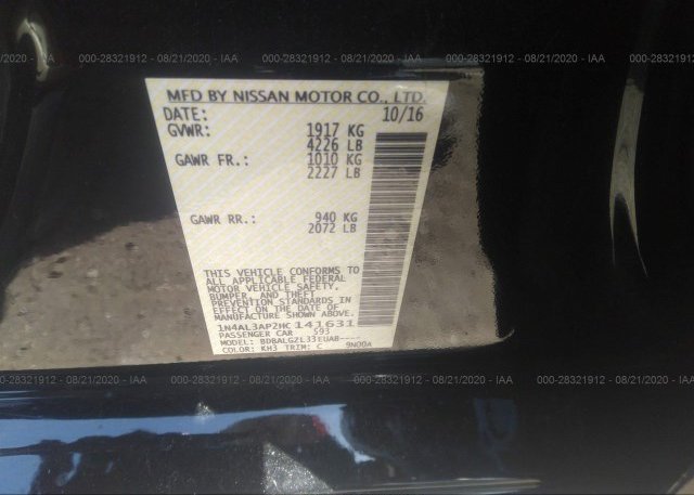 1N4AL3AP2HC141631 2017 NISSAN ALTIMA