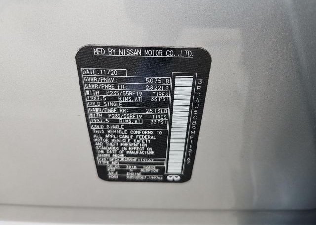 2021 INFINITI QX50(VIN: 3PCAJ5CB9MF112167