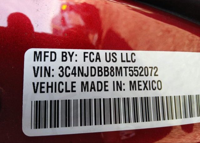 2021 JEEP COMPASS(VIN: 3C4NJDBB8MT552072