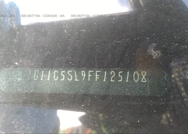 1G11C5SL9FF125108 2015 CHEVROLET MALIBU