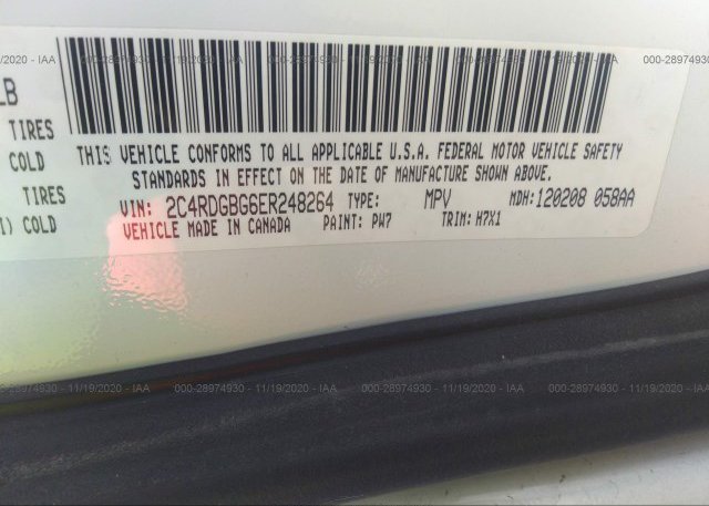 2C4RDGBG6ER248264 2014 DODGE GRAND CARAVAN