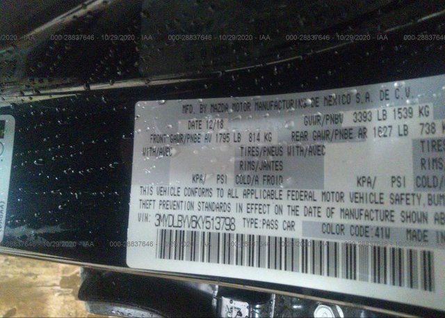 3MYDLBYV6KY513798 2019 TOYOTA YARIS SEDAN