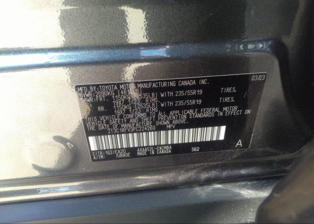 2023 TOYOTA RAV4(VIN: 2T3C1RFV3PC224260