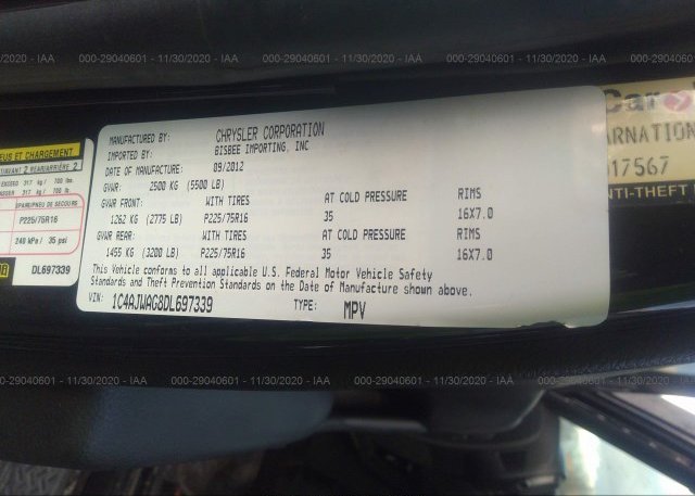 1C4AJWAG8DL697339 2013 JEEP WRANGLER